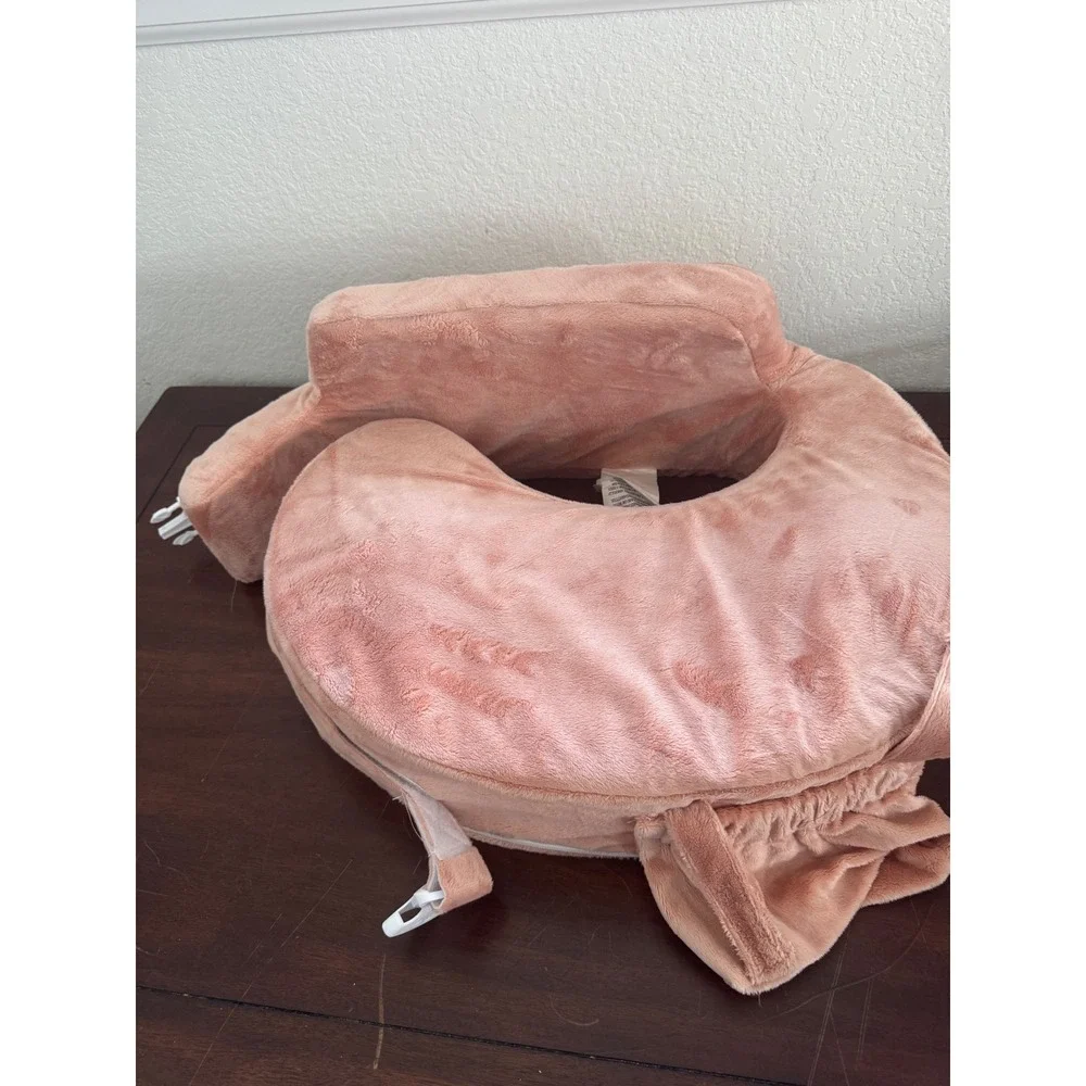 My Brest Friend Nursing Pillow Women OS Pink Plush Wrap Around Backrest Support